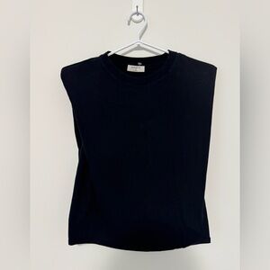 Babaton Shoulder padded Women's Black Sleeveless Top